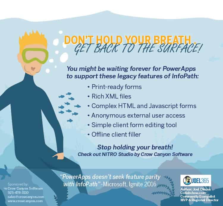InfoPath Replacement: Don’t Hold Your Breath for PowerApps 
