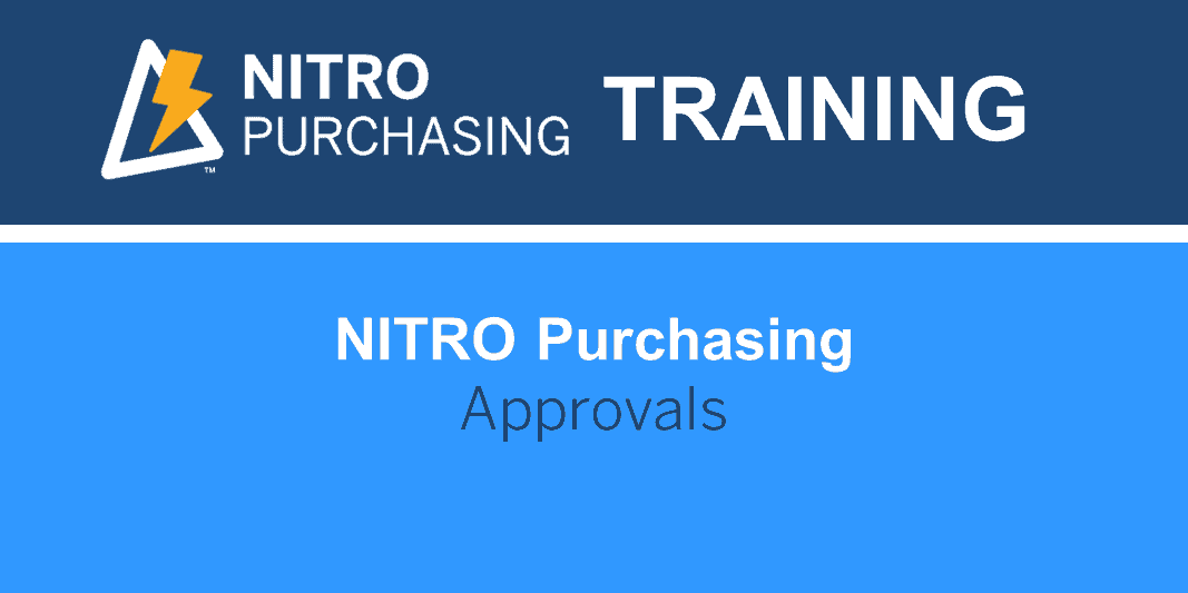 NITRO Purchasing Approvals