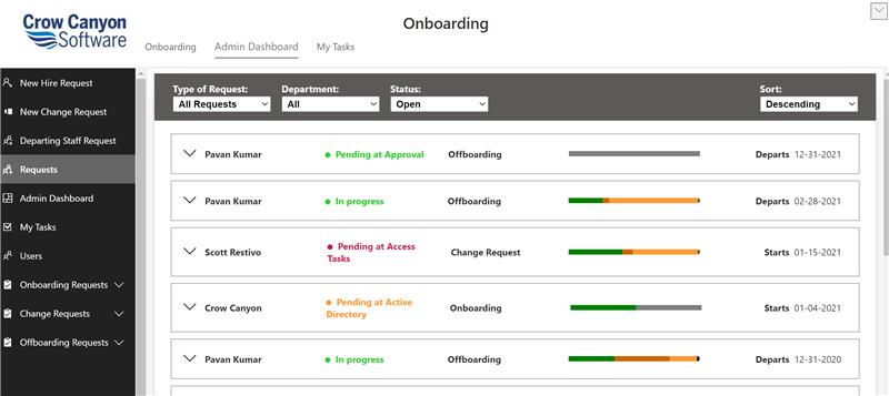 Onboarding application