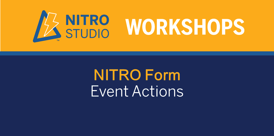 NITRO Form Event Actions