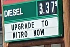 Upgrade to NITRO now sign