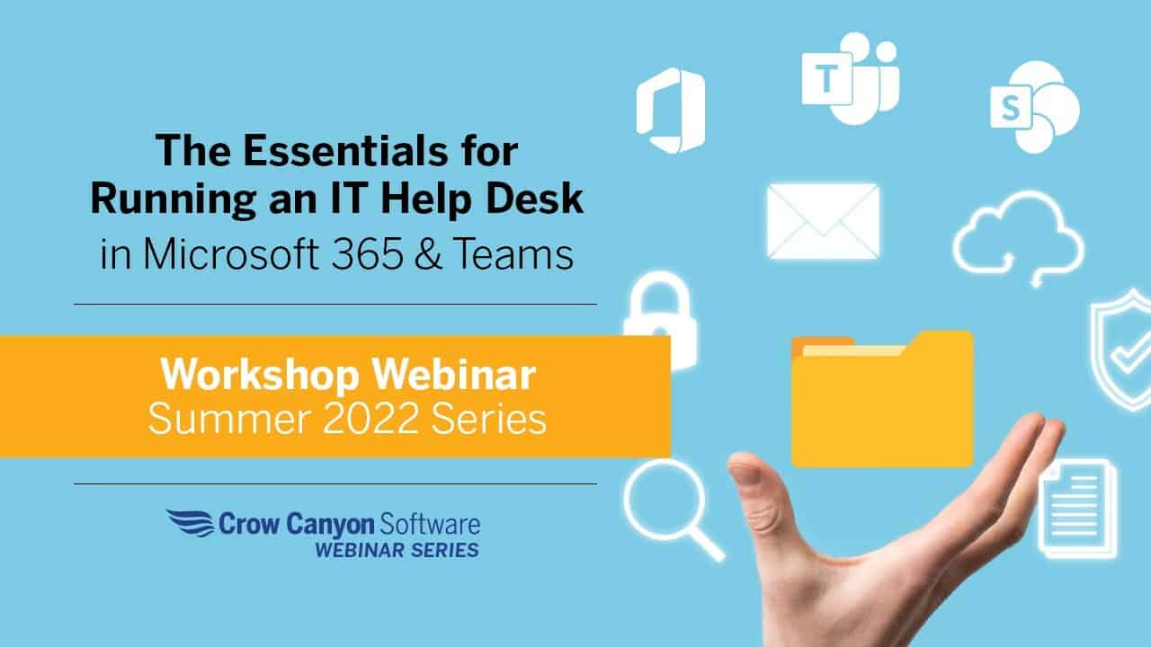 Summer workshop webinar series, IT Helpdesk