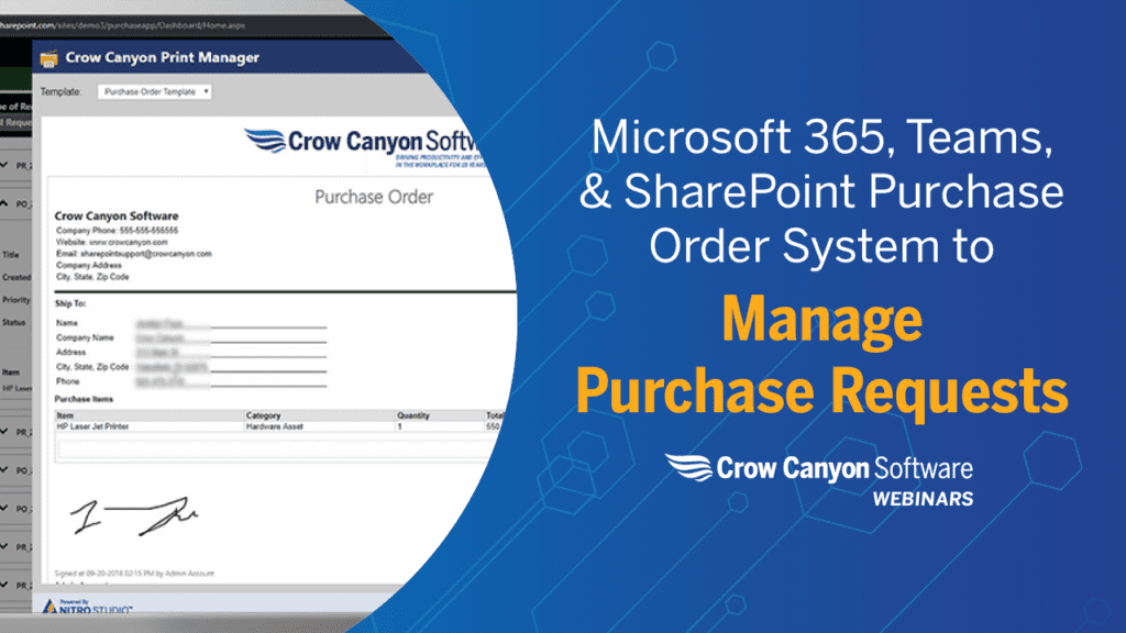 M365, Teams, and SharePoint PO System to Manage Purchase Requests