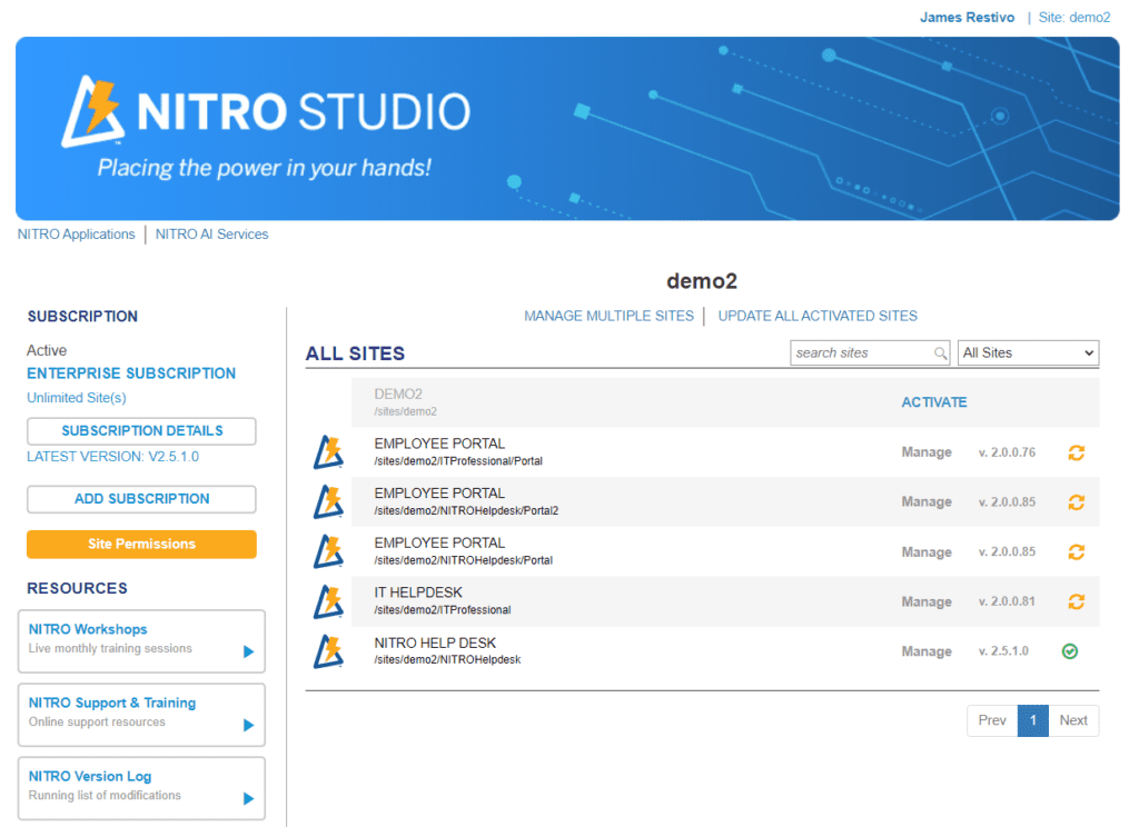 New NITRO Studio UI