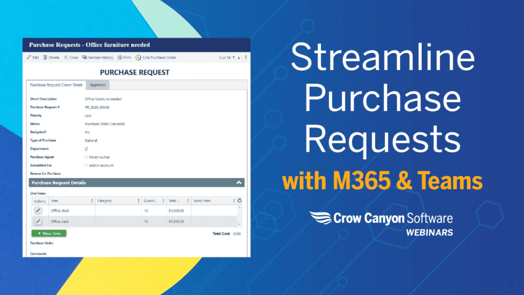 Streamline Purchase Requests in Microsoft 365 & Teams