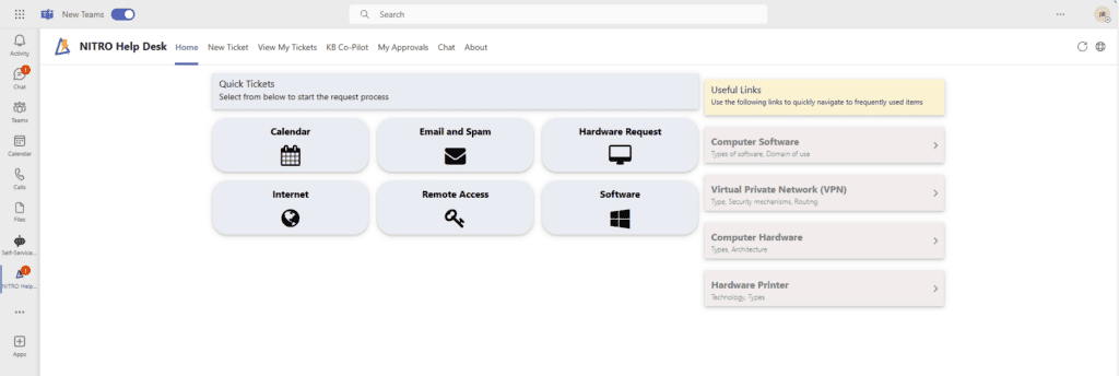 NITRO Help Desk App: Taking a Microsoft Teams Ticketing System to a Whole New Level