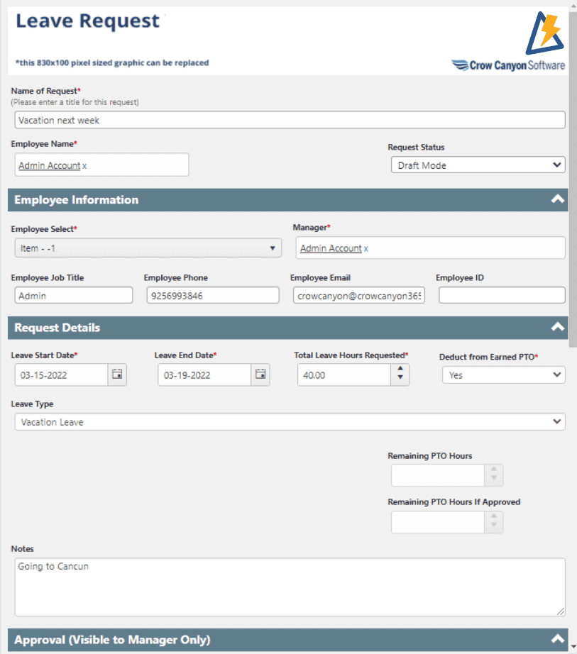 Leave Request Template