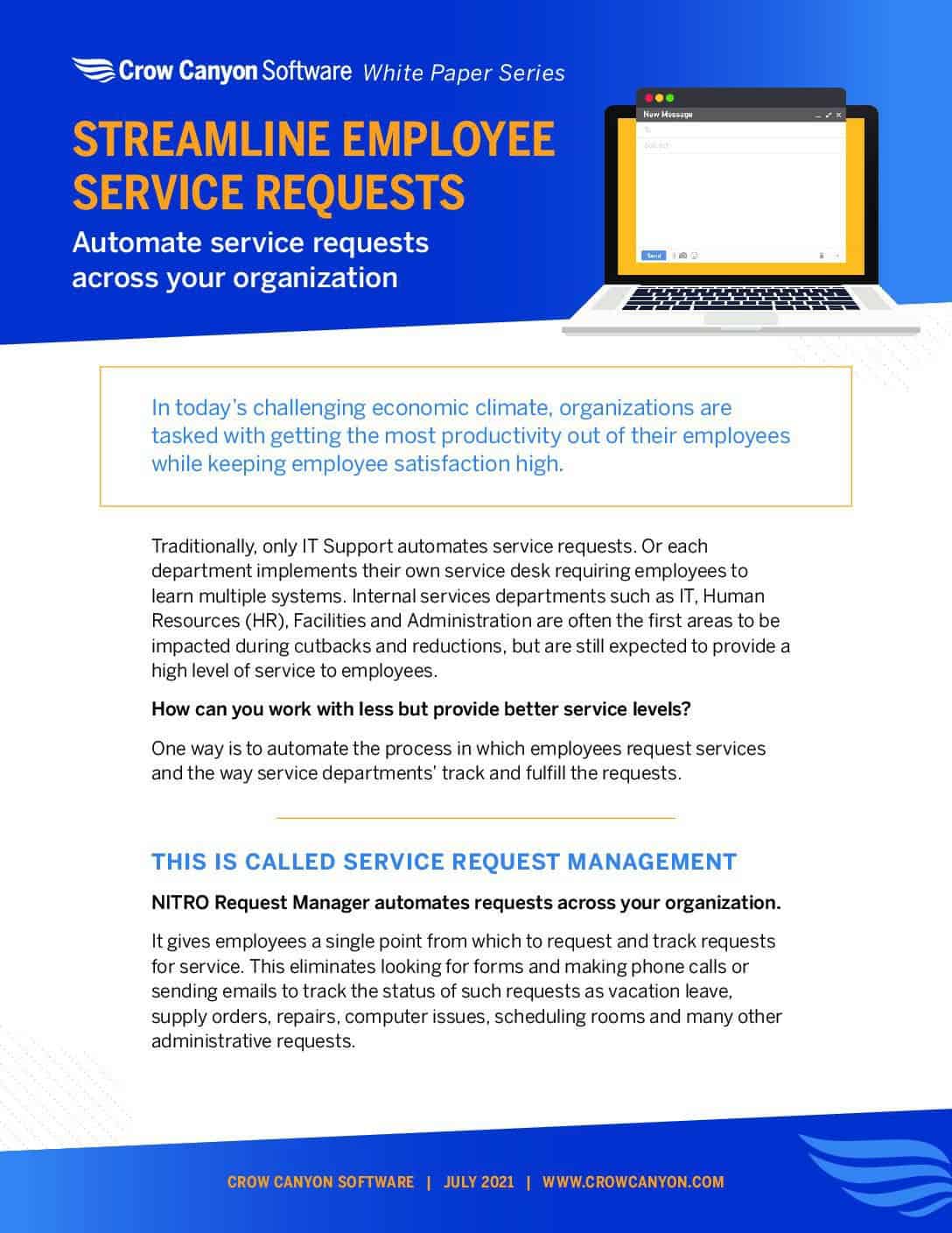 streamline employee service request