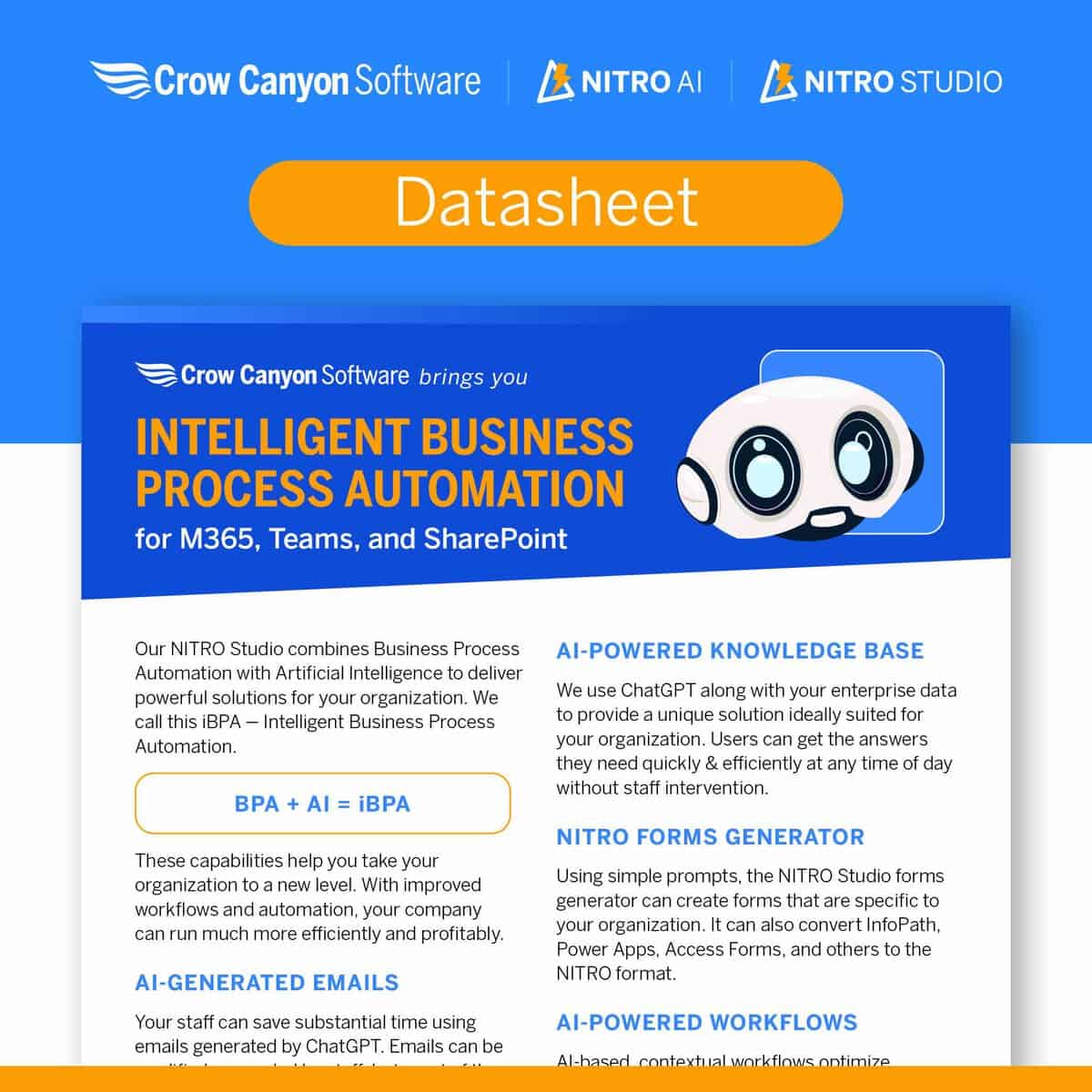 Intelligent Business Process Automation Datasheet