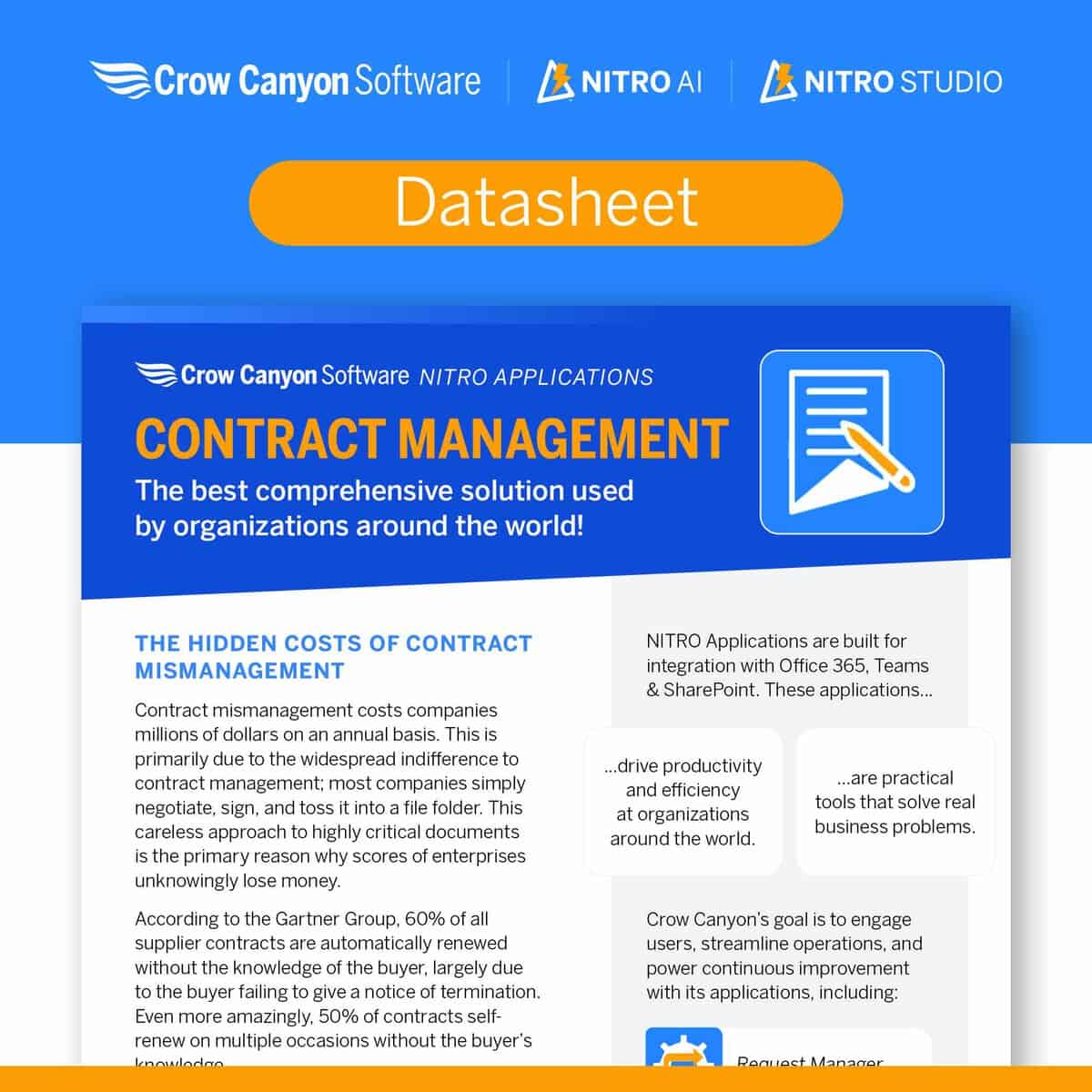 Contract Management Datasheet