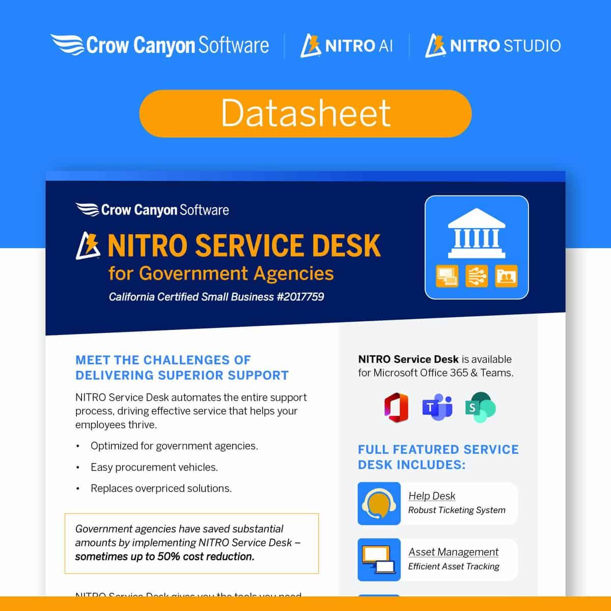 NITRO Service Desk for Government Datasheet