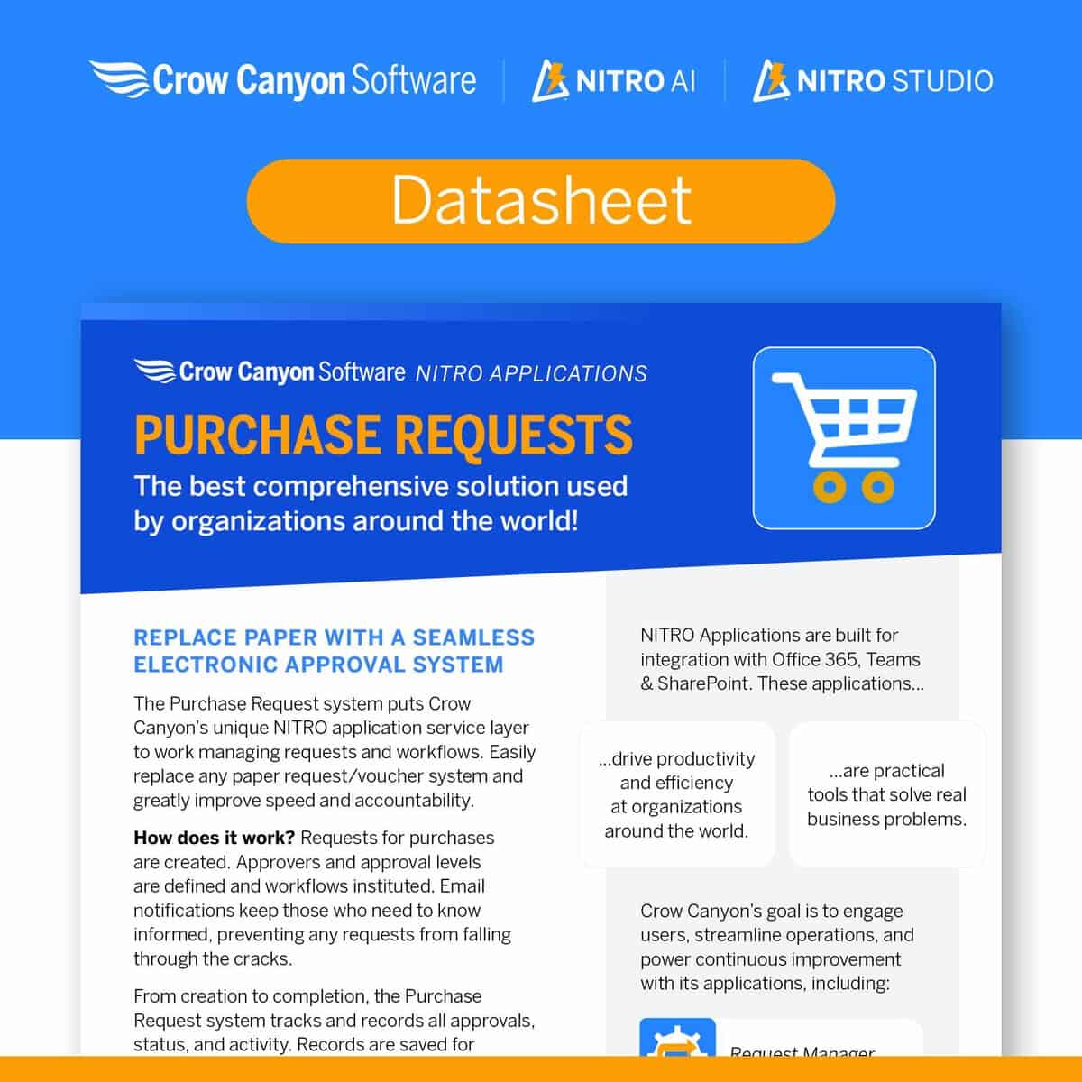 NITRO Purchasing Datasheet